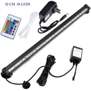 LED Aquarium Lights Submersible Air Bubble RGB Light for Fish Tank Underwater 58 CM