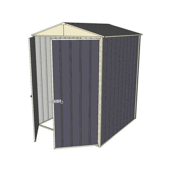 Build-a-Shed 1.5 x 1.5 x 2.3m Double Hinged Door Gable Shed - Grey