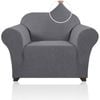 Smarcute 1 Seater High Stretch Jacquqard Textured Sofa Cover Grey