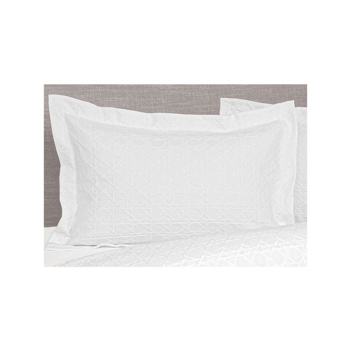 2PK Jason Commercial Villa Matelasse Pillow Sham 48x73cm White
