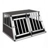 Costway Travel Dog Crate Cage Aluminum Transport Pet Box Chew-proof