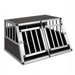 Costway Travel Dog Crate Cage Aluminum Transport Pet Box Chew-proof