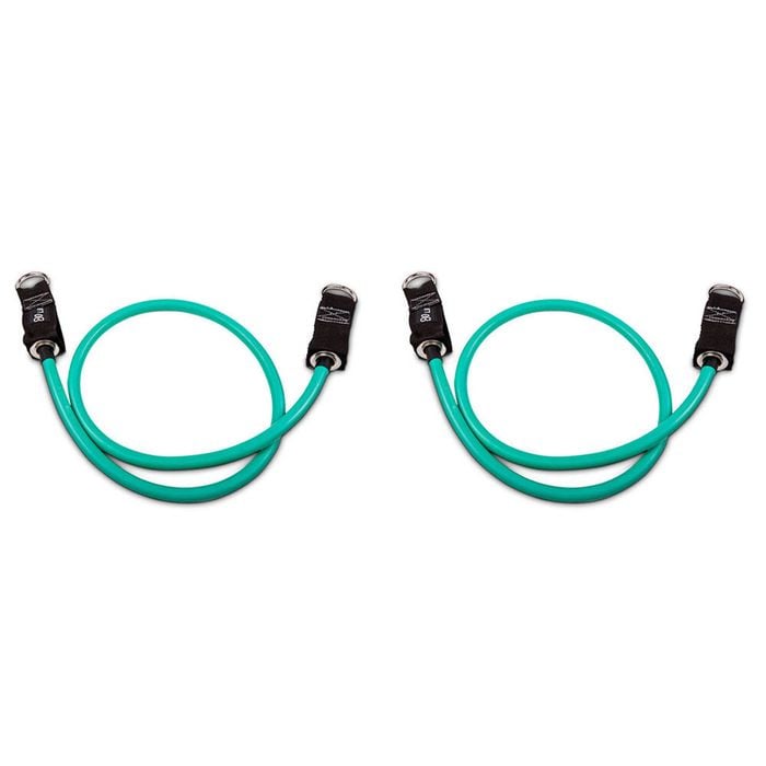 2PK GoFit Extreme Power Tube Home Gym Workout Strength Exercise 80lbs Green