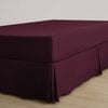 Dreamaker Superfine Washed Microfibre Pleated Valance Cherry Queen Bed