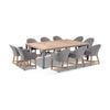 Outdoor Sahara 10 Seat With Coastal Chairs In Half Round Wicker