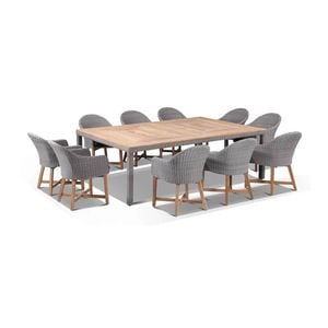 Outdoor Sahara 10 Seat With Coastal Chairs In Half Round Wicker