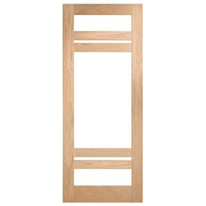 Corinthian Moda Clear Glass White Oak Internal Door AMODG12 - 920mm x 2040mm x 35mm