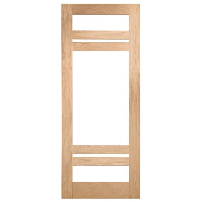 Corinthian Moda Clear Glass White Oak Internal Door AMODG12 - 920mm x 2040mm x 35mm