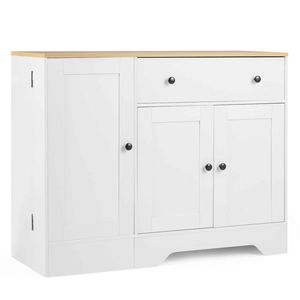 Costway Buffet Cabinet Storage 105cm Modern Sideboard Coffee Bar Kitchen