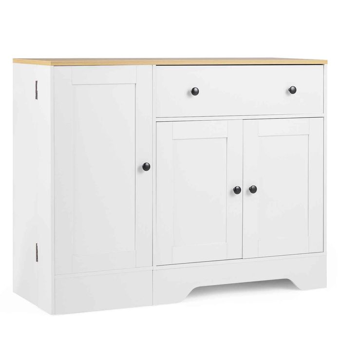 Costway Buffet Cabinet Storage 105cm Modern Sideboard Coffee Bar Kitchen