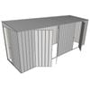 Build-a-Shed 1.5 x 5.2 x 2m Double and Single Hinged Side Door Skillion Shed - Zinc