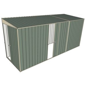 Build-a-Shed 1.5 x 4.5 x 2m Single Sliding Side Door Skillion Shed - Green