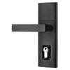 Gainsborough Matt Black Trilock Contemporary Angular Double Cylinder Leverset
