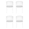 Sk Designer Living | Pack Of 4 | Mario Plastic Chair - White