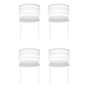 Sk Designer Living | Pack Of 4 | Mario Plastic Chair - White