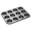 Mastercraft 35x27cm Heavy Base 12-Cup Non-Stick Muffin Cupcake Pan - Black
