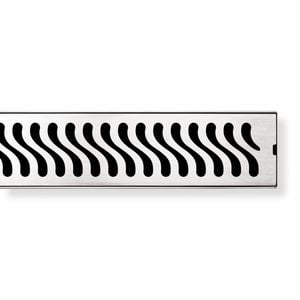 Forme 900mm x 100mm Wave Stainless Steel Waste