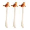 3x Urban 12cm Bird Ceramic Hanging Spoon For Mug - Red