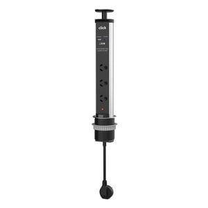 Click 3 Outlet Pop Up Powerboard With 3 AC Outlets