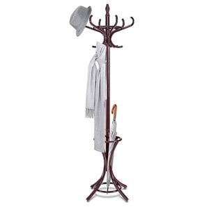 Costway Wooden Coat Rack Stand Hat Hanger Brown 184cm