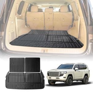 3-Pcs Boot Liner for Toyota Landcruiser 300 LC300 2021-Onwards Cargo Trunk Mat Luggage Tray