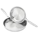 Scanpan Impact 2pc Stainless Steel Frypan Set 20cm & 28cm