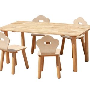 QTOYS Classic Rectangular Table and 4 Chairs