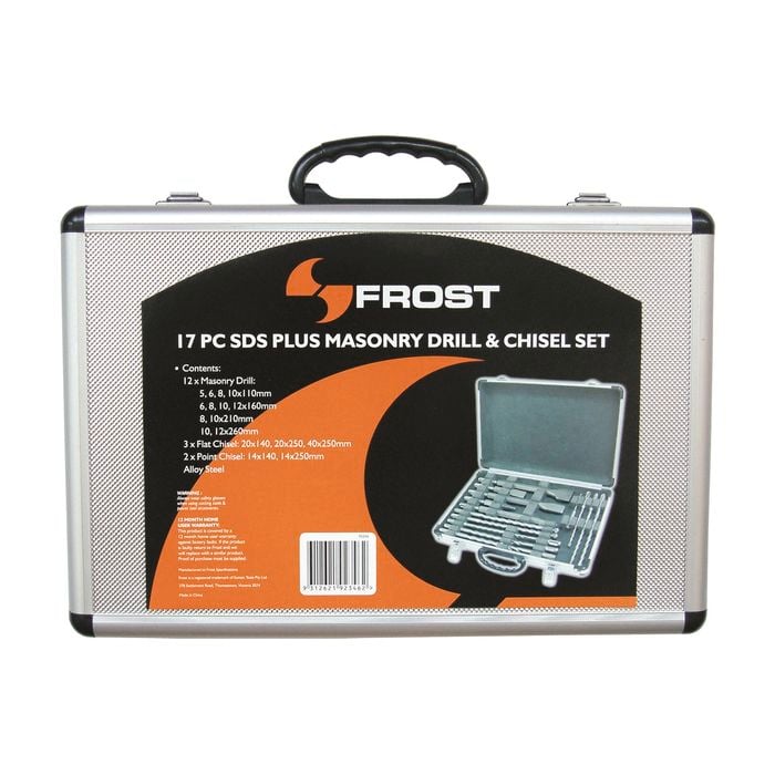 Frost SDS Masonry Drill & Chisel Set 17pc