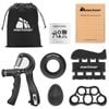 METEOR 5-in-1 Hand Grip Strengthener Set with Carry Bag