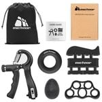METEOR 5-in-1 Hand Grip Strengthener Set with Carry Bag