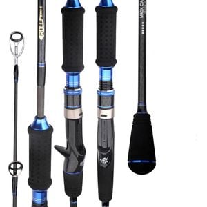 NNEOBA 2-Section Carbon Fiber Fast Jigging Rod PE2-4 Spinning Rod Black
