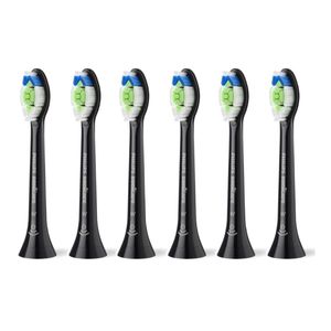 6pc Philips Sonicare W2 Optimal White Brush Head Black Replacement