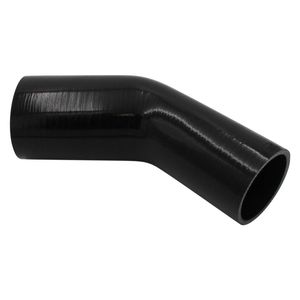 GASO 45 Degree Reducer Elbow 3" to 2.5" (76-63mm) Silicone Hose Black
