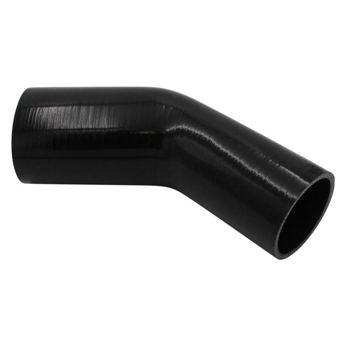 GASO 45 Degree Reducer Elbow 3" to 2.5" (76-63mm) Silicone Hose Black