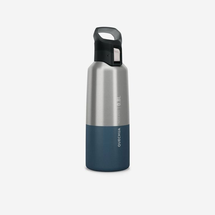 Decathlon - Insulated Stainless Steel Hiking Flask Mh500 0.8l - Blue - One Size