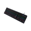 Mechanical Gaming Keyboard Linear Blue Switch 104 USB - Black