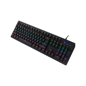 Mechanical Gaming Keyboard Linear Blue Switch 104 USB - Black