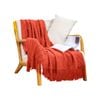 SOGA Red Diamond Pattern Knitted Throw Blanket 130x230cm