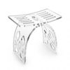 Nordhavn Acrylic Shower Stool 42x22x40cm, Heavy Duty Bathroom Bench, Clear