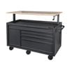 Pinnacle 142cm 56" Black Matte Tool Trolley With Adjustable Height Top