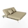Nordhavn Double Light Brown Reclining Sun Lounger, Outdoor Folding Sunbed