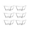 LAV Karen Stacking Glass Serving Bowls - 10.5cm - Clear - Pack of 6