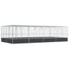 vidaXL Aviary with Extension Budgie Finch Pigeon Cage Parrot House Silver Steel