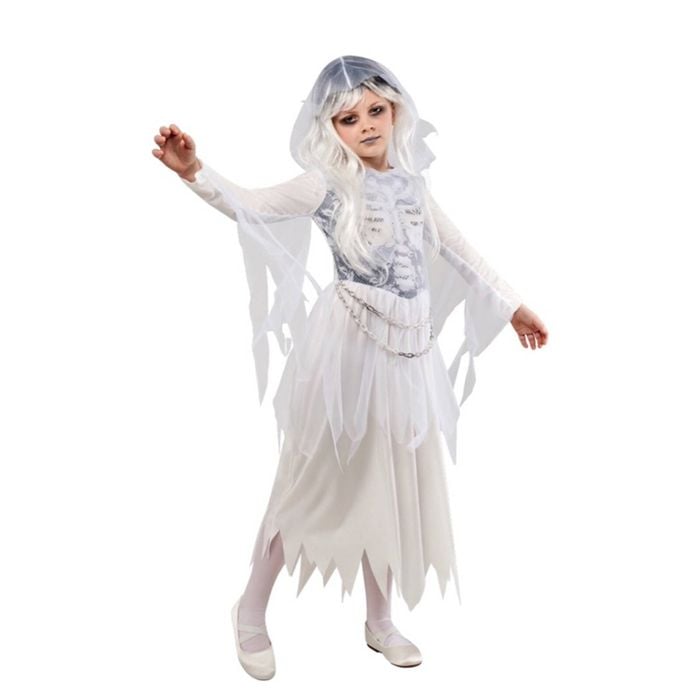 Rubies Ghostly Girl Costume Dress Up Party Cosplay/Halloween Outfit Size 6-8y