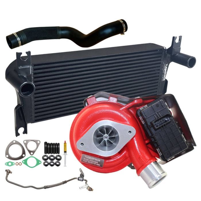 Gen1 High Flow Turbo Charger With 106mm Intercooler & Hoses And Genuine Oil Feed Pipe For Ford Ranger 2.2l 2015 Onwards