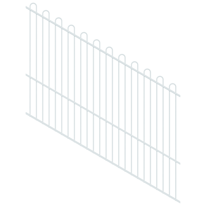 ProtectorAl 1201-2400W x 1800H Pearl White Loop Top Pool Fence Panel Raked 16-30º