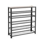 Handy Storage 950 x 900 x 270mm Black Boltless 6 Shelf Tote Unit