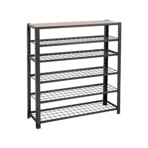 Handy Storage 950 x 900 x 270mm Black Boltless 6 Shelf Tote Unit