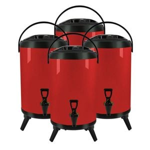 SOGA 4X Stainless Steel Insulated Beverage Dispenser with Tap 18L Red
