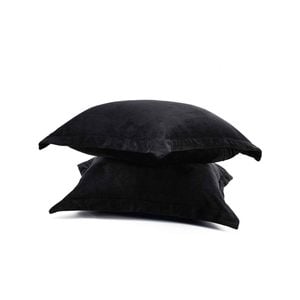 Fur Velvet European Pillowcase Set - Black